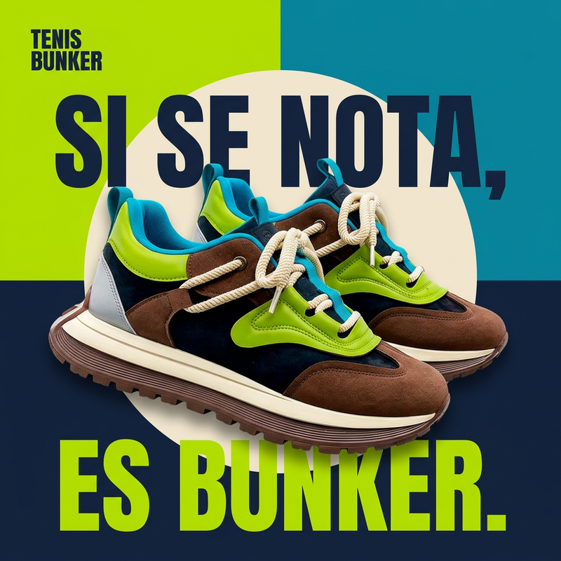 Tenis Bunker - Urbanos con Plataforma y Cordón Grueso